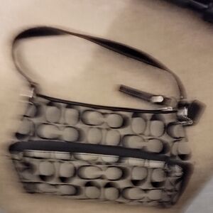 Coach Black And Tan Mini Shoulder Bag